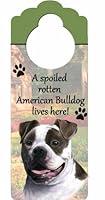 Algopix Similar Product 6 - American Bulldog Wood Sign A Spoiled