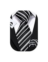 Algopix Similar Product 12 - BarryWang Stripe Men Ties Set Classic