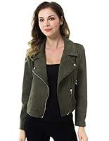 Algopix Similar Product 20 - Apperloth Womens Faux Suede Biker