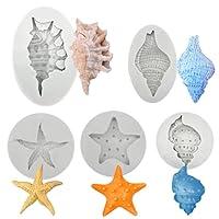 Algopix Similar Product 13 - 5 Pcs Seashell Starfish Silicone Mold