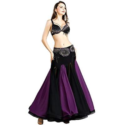 ROYAL SMEELA Belly Dancer Costumes for Women Belly Dance Bra and Belt  Chiffon Belly Dancing Skirt Bellydance Outfit Carnival White