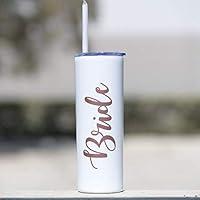 Algopix Similar Product 18 - Bride Tumbler Cup with Straw Bridal