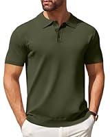 Algopix Similar Product 13 - COOFANDY Mens Knit Polo Shirts Casual