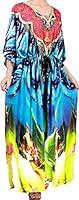 Algopix Similar Product 10 - LA LEELA Womens Maxi Kaftan Cover Up