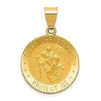 Algopix Similar Product 20 - 14k Polished and Satin St Christopher