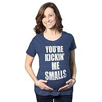 Algopix Similar Product 3 - Maternity Kicking Me Smalls Funny T