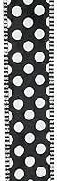 Algopix Similar Product 13 - Large Polka Dots  Stripes Wired Edge