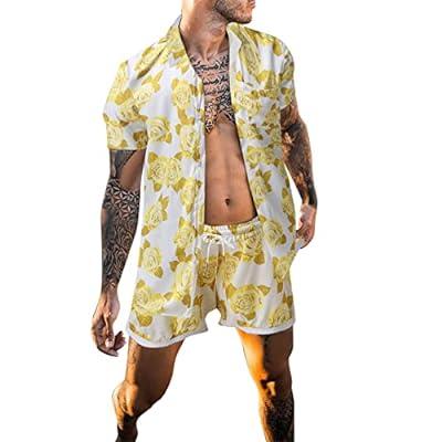 Best Deal for Hawaiian Shirts Sets for Boy Summer Paisley Print Short