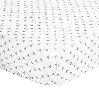 Algopix Similar Product 19 - Grey Triangle Fitted Crib Sheet  100