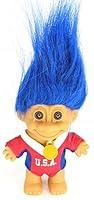 Algopix Similar Product 7 - Russ Troll Doll Blue Hair USA Olympic