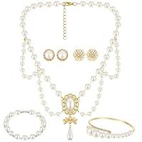 Algopix Similar Product 3 - Glenmal Pearl Rhinestone Jewelry Set