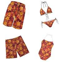 Algopix Similar Product 7 - POLERO Maple Bathing Suits for Family