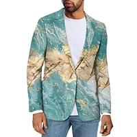 Algopix Similar Product 17 - Qznuberone Mens Casual Blazer Blue Gold