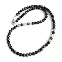 Algopix Similar Product 4 - Mens Black Onyx Necklace Made with 6mm