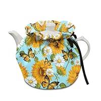 Algopix Similar Product 16 - Kathyboom Sunflower Daisy Butterfly Tea