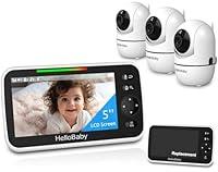 Algopix Similar Product 7 - HelloBaby Baby Monitor with 3 Cameras 