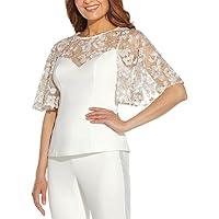 Algopix Similar Product 14 - Adrianna Papell Womens Metallic Floral