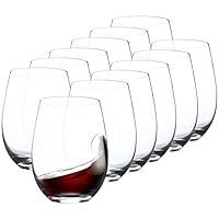 Algopix Similar Product 7 - FAWLES Stemless Wine Glasses Set of 12