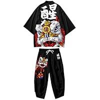 Algopix Similar Product 8 - DOSLAVIDA Mens Japanese Kimono Jacket