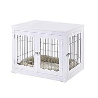 Algopix Similar Product 20 - unipaws Furniture Style White Dog Crate