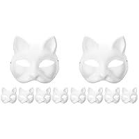 Algopix Similar Product 10 - LOGOFUN 10 Pcs Cat Masks for Kids