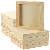 Algopix Similar Product 17 - JOIKIT 20 Pack 5 x 5 Inch Wood Canvas