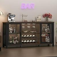 Algopix Similar Product 4 - Launica Wine Bar Cabinet Industrial