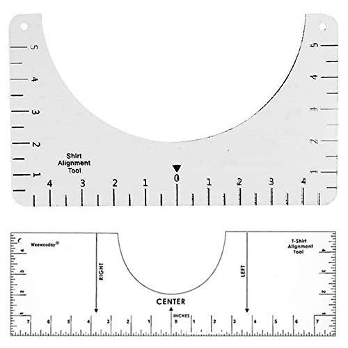 T-Shirt Ruler Guide for Vinyl Alignment Centering Tool for Heat Press &  Cricut