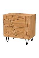Algopix Similar Product 9 - Alpine Furniture Trapezoid Nightstand