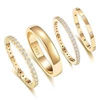 Algopix Similar Product 1 - EXGOX Gold Rings for Women Dainty