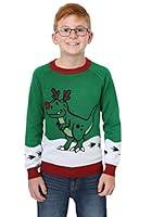 Algopix Similar Product 14 - Boys Reindeer Dinosaur Ugly Christmas