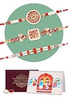 Algopix Similar Product 4 - IndoTribe Rakhi For Brother with Gift