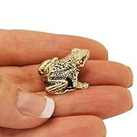 Algopix Similar Product 18 - Frog Figurine Solid Brass Tiny