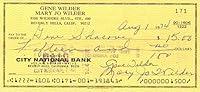 Algopix Similar Product 15 - Gene Wilder Signed Auto 1974 Bank Check