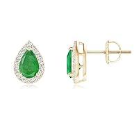 Algopix Similar Product 14 - Sunburst Natural Emerald 14K Solid Gold