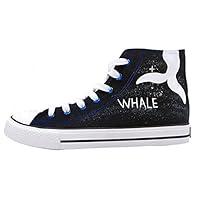Algopix Similar Product 18 - Handmade Painted High Top Sneakers for