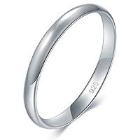 Algopix Similar Product 3 - BORUO 925 Sterling Silver Ring High