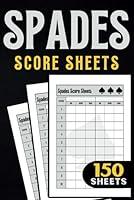 Algopix Similar Product 13 - Spades Score Sheet 150 Score Pads for