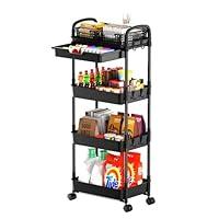 Algopix Similar Product 11 - Meulife 4Tier Rolling Utility Cart