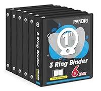 Algopix Similar Product 13 - 3 Ring Binder 1 Inch PANDRI 6 Pack