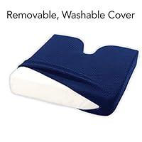 Proheal Wheelchair Seat Cushion Gel Infused Memory Foam - Orthopedic, Coccyx, Tailbone Support - High Resilience for Positioning and Stability