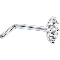Algopix Similar Product 14 - Body Candy Solid 14k White Gold Clear