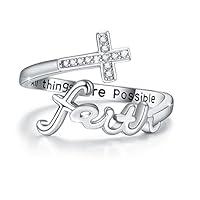 Algopix Similar Product 3 - Faith RingCross RingsSterling Silver