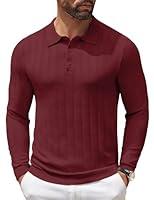 Algopix Similar Product 12 - COOFANDY Mens Sweater Polo Long Sleeve