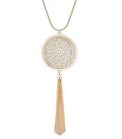 Algopix Similar Product 8 - MOLOCH Long Necklaces for Woman Disk