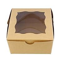 Algopix Similar Product 1 - Spec101 Brown Bakery Boxes with Window