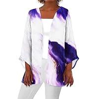 Algopix Similar Product 13 - Long Sleeve Kimono for Women 34 Sleeve