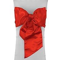 Algopix Similar Product 2 - LA Linen Red Satin Sash 6x104Inch