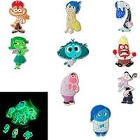 Algopix Similar Product 13 - 9Pcs Luminous Inside Out 2 Croc Charms