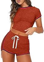 Algopix Similar Product 20 - WIHOLL 2Pc Short Sets Outfits for Women